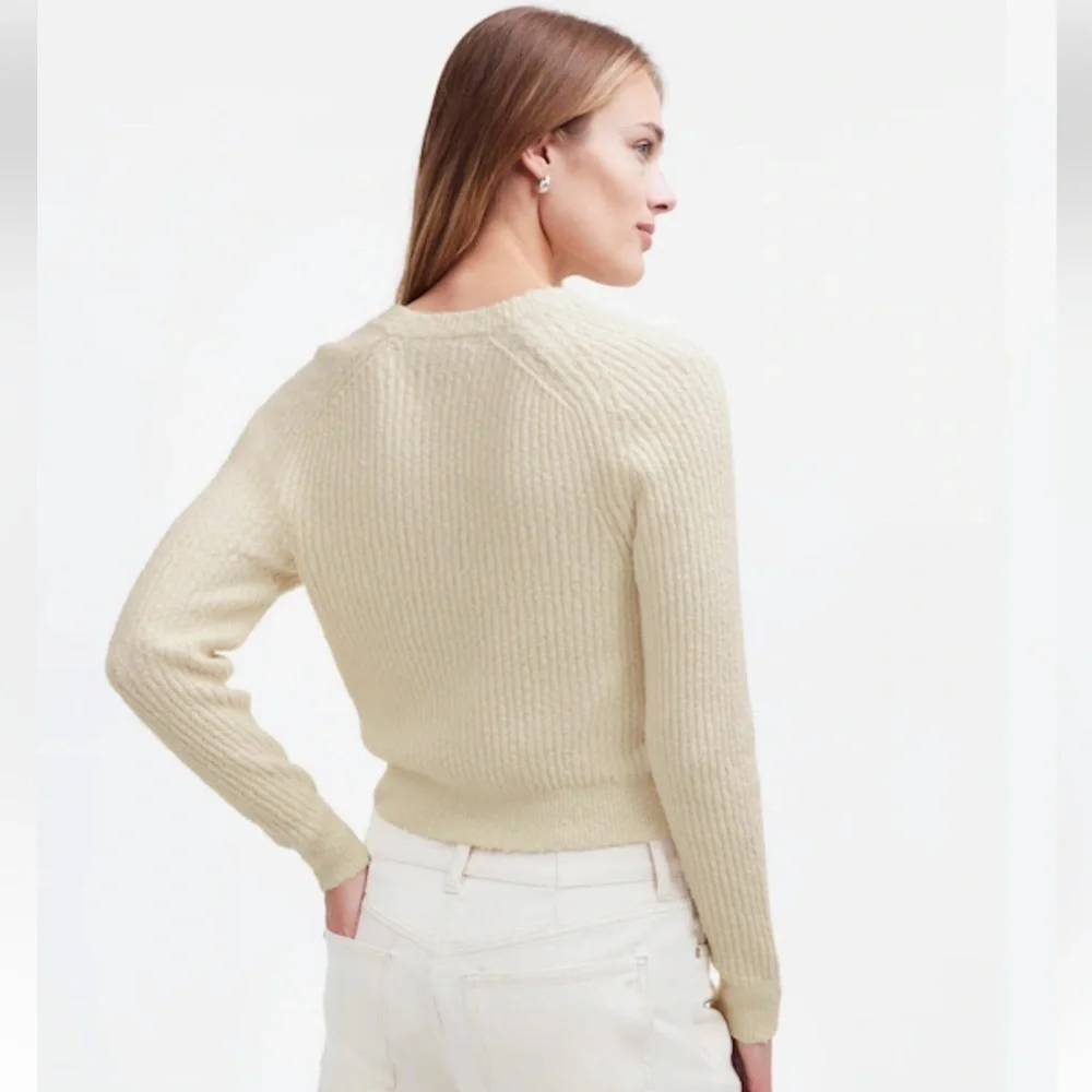 Madewell // NWOT Bouclé-Knit V-Neck Cardigan Sweater - Picture 3 of 6